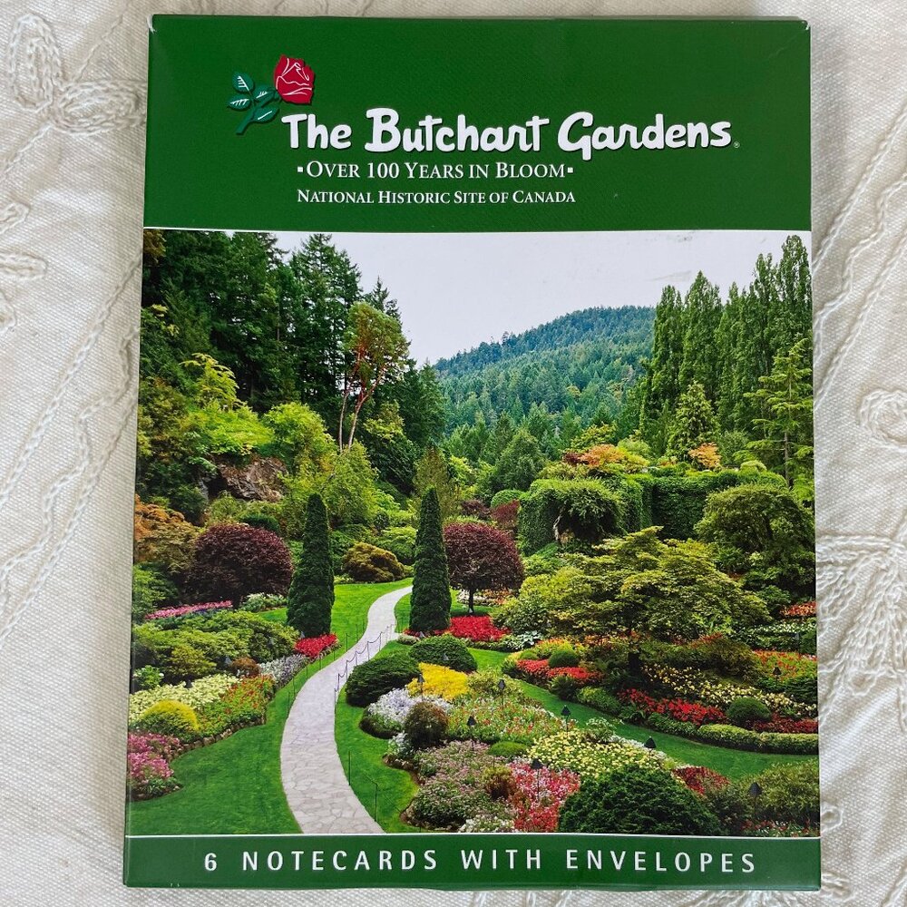 Butchart Gardens Stationary - Set of 6 notecards NWOT